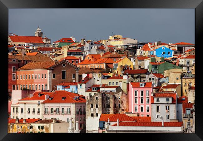 Houses of Lisbon Framed Print by Artur Bogacki