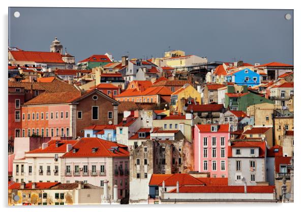 Houses of Lisbon Acrylic by Artur Bogacki