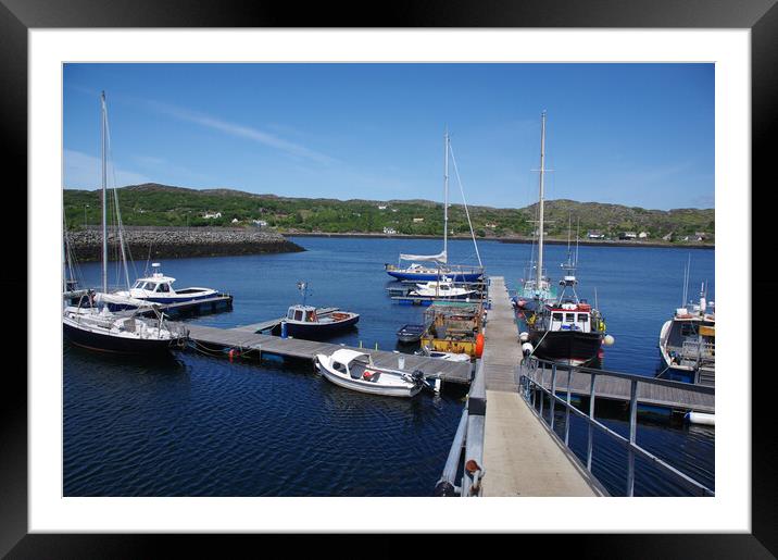 Boats in the Harbour Scotland Framed Mounted Print by Jacqi Elmslie