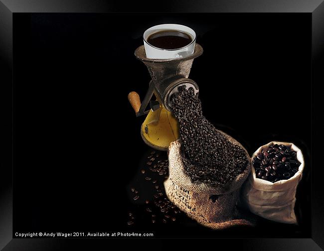 Ground Coffee Framed Print by Andy Wager