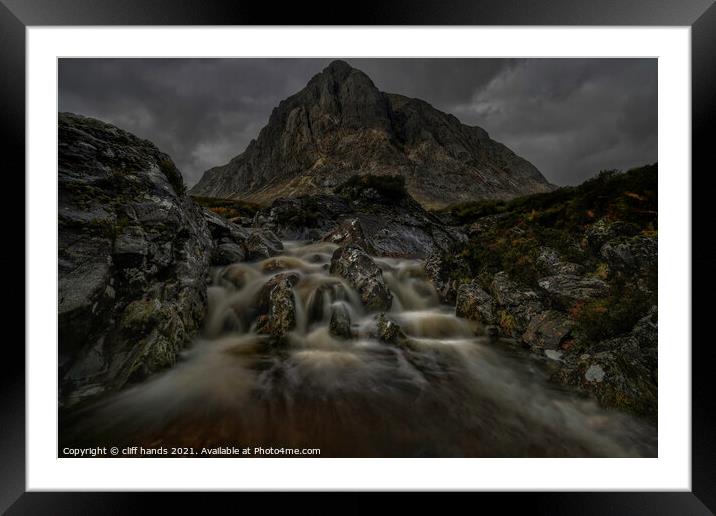 Glencoe waterfall Framed Mounted Print by Scotland's Scenery