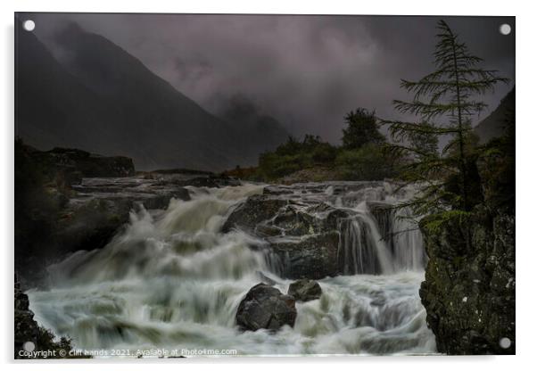 Glencoe waterfalls Acrylic by Scotland's Scenery