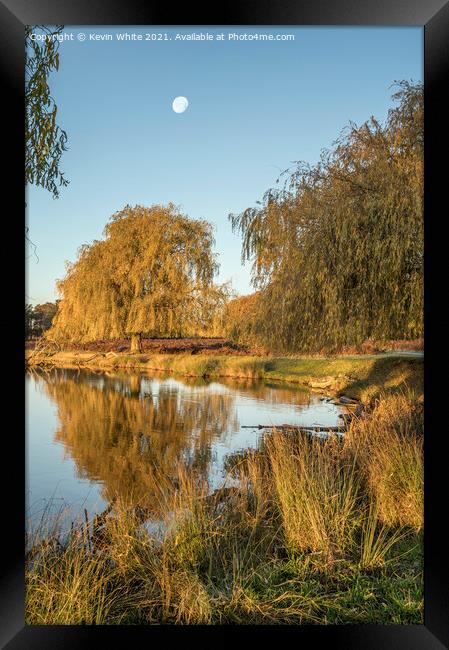 Autumn moon Framed Print by Kevin White