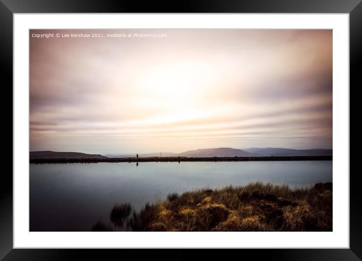 Serene Dusk Reflections at Keepers Pond Framed Mounted Print by Lee Kershaw