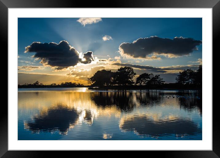 One more sunset Framed Mounted Print by Elzbieta Sosnowski