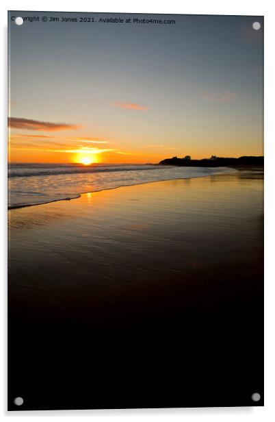 Sunrise at Seaton Sluice Acrylic by Jim Jones