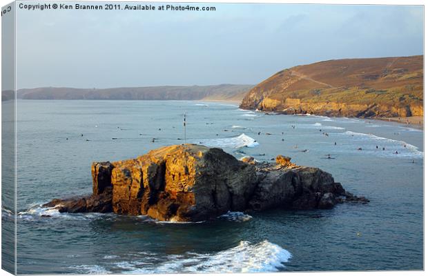 Perranporth Canvas Print by Oxon Images