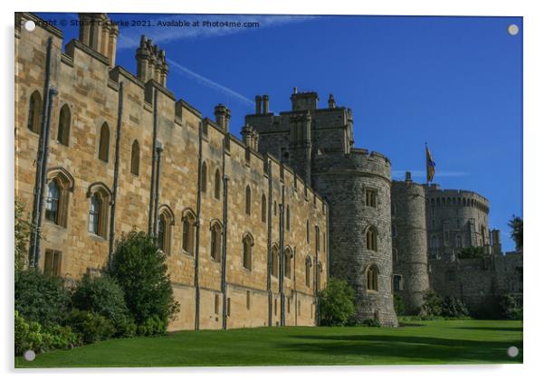 Windsor Castle Acrylic by Stuart C Clarke