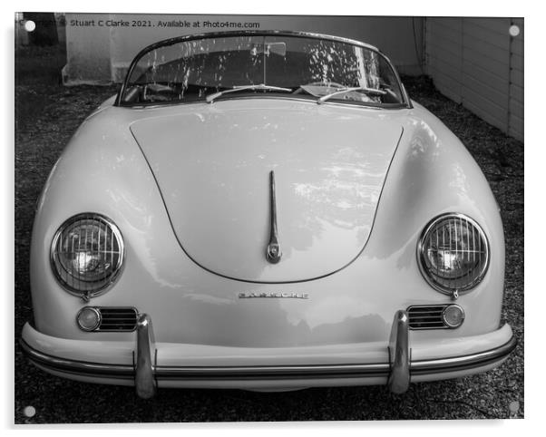 Porsche 356 Acrylic by Stuart C Clarke