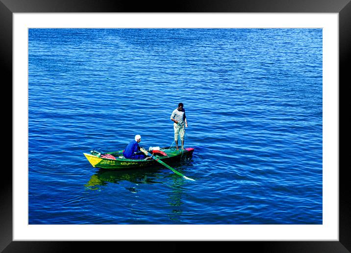 Nile Fishermen Framed Mounted Print by Gerry Walden LRPS