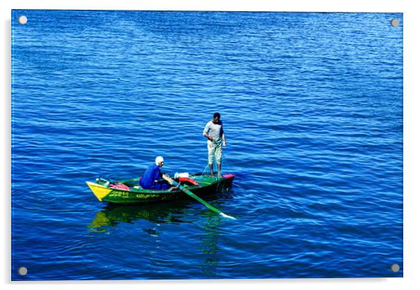 Nile Fishermen Acrylic by Gerry Walden LRPS