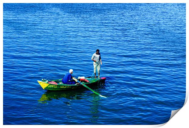 Nile Fishermen Print by Gerry Walden LRPS
