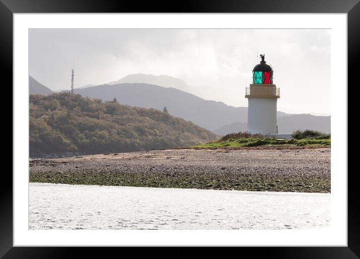 Corran Point Lighthouse  Framed Mounted Print by Paul Chambers