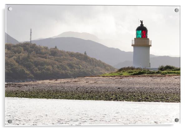 Corran Point Lighthouse  Acrylic by Paul Chambers