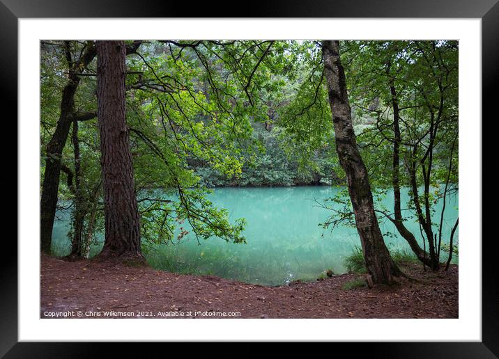 the blue lake in drenthe in holland Framed Mounted Print by Chris Willemsen