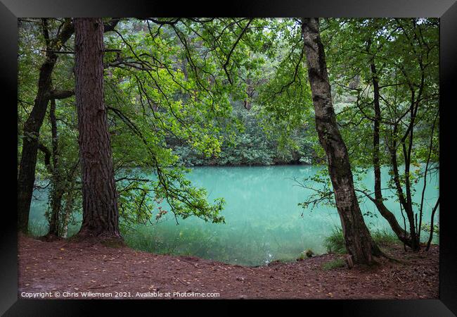 the blue lake in drenthe in holland Framed Print by Chris Willemsen