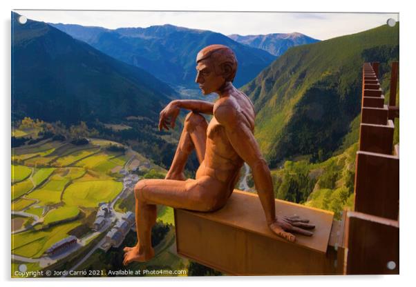 The thinking man of Canillo - CR2110-6056-PIN Acrylic by Jordi Carrio