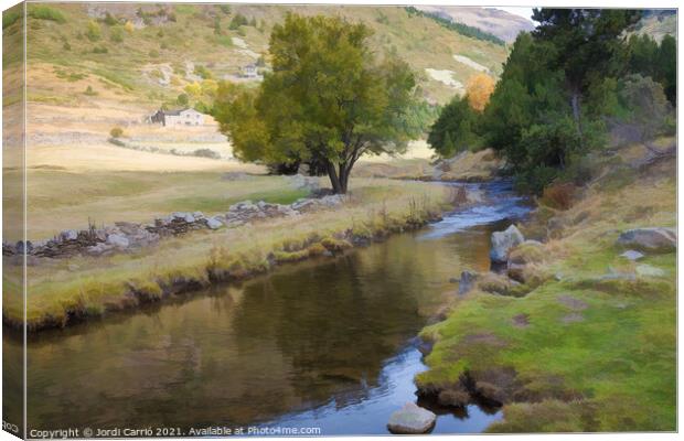 Incles Valley - CR2110-6068-PIN-R Canvas Print by Jordi Carrio