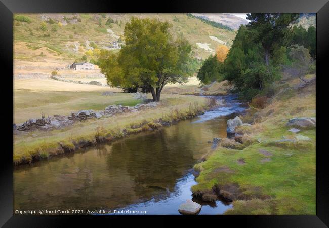 Incles Valley - CR2110-6068-PIN-R Framed Print by Jordi Carrio
