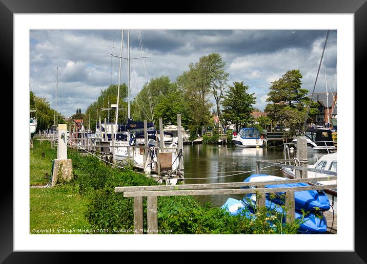 Serene Yachts in Christchurch Marina Framed Mounted Print by Roger Mechan