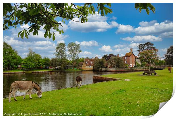 Serene Landscape of Beaulieu Hampshire Print by Roger Mechan