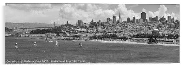 San Francisco Skyline | Monochrome Acrylic by Melanie Viola