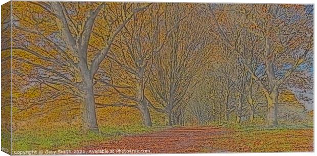 Queen Mother's Avenue in Sketch Canvas Print by GJS Photography Artist
