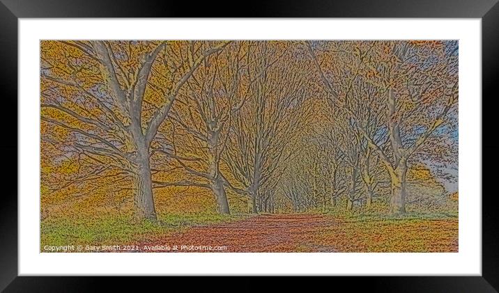 Queen Mother's Avenue in Sketch Framed Mounted Print by GJS Photography Artist