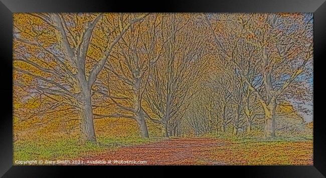 Queen Mother's Avenue in Sketch Framed Print by GJS Photography Artist