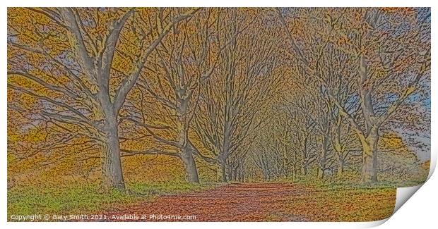 Queen Mother's Avenue in Sketch Print by GJS Photography Artist