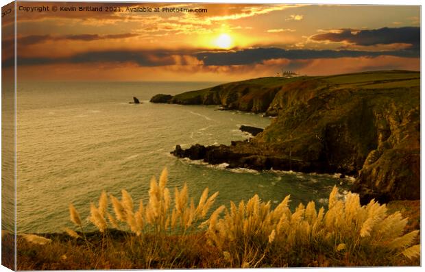 Sunset in Cornwall Canvas Print by Kevin Britland