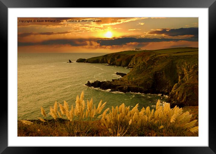 Sunset in Cornwall Framed Mounted Print by Kevin Britland
