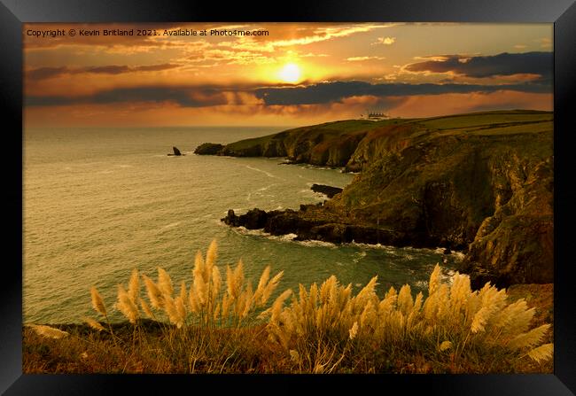 Sunset in Cornwall Framed Print by Kevin Britland