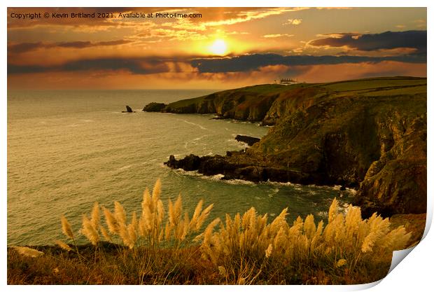 Sunset in Cornwall Print by Kevin Britland