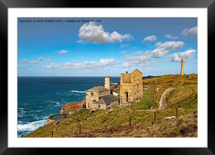 Old cornish tin mine Framed Mounted Print by Kevin Britland