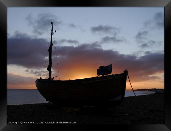 Home Before Dark. Framed Print by Mark Ward