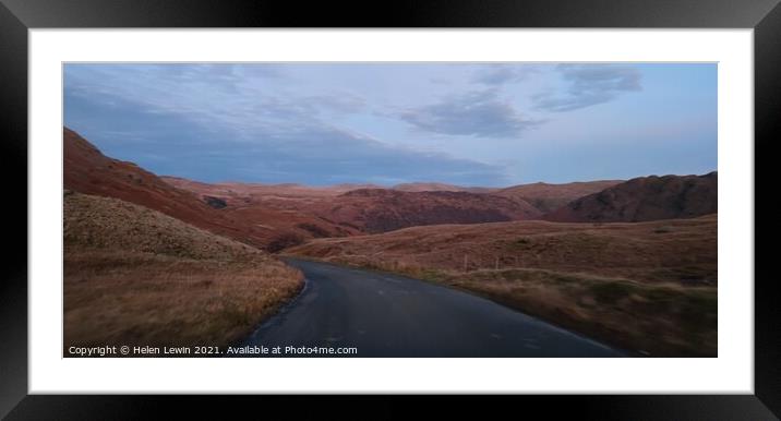 Twisting Honister pass mountain road  Framed Mounted Print by Pelin Bay