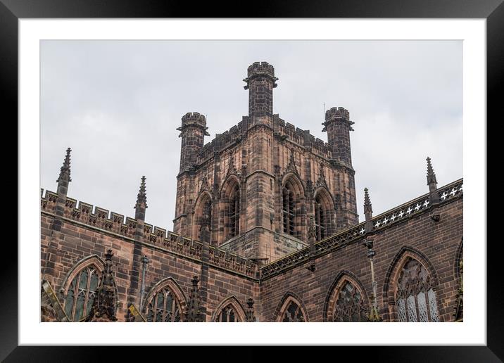 Looking up at Chester Cathedral Framed Mounted Print by Jason Wells