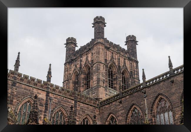 Looking up at Chester Cathedral Framed Print by Jason Wells