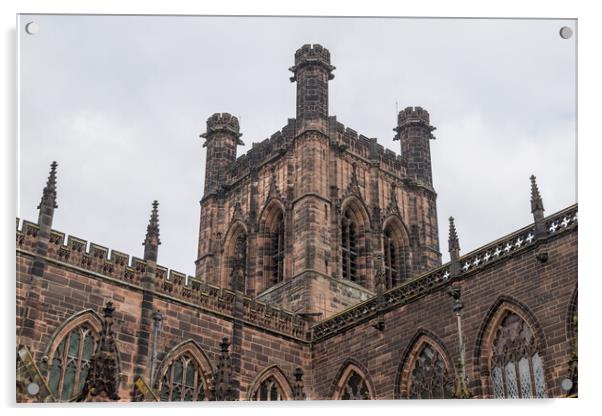 Looking up at Chester Cathedral Acrylic by Jason Wells
