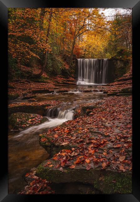 Nant Mill Waterfall Framed Print by Liam Neon