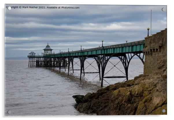 Clevedon Pier Acrylic by Mark Rosher