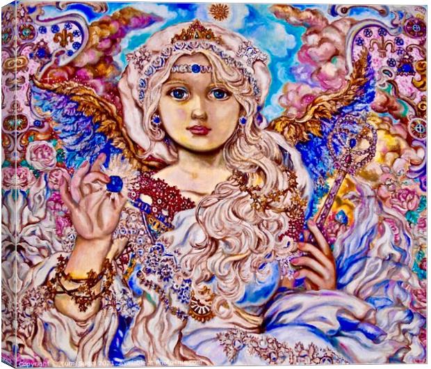 Yumi Sugai. An angel of the blue crystal. Canvas Print by Yumi Sugai