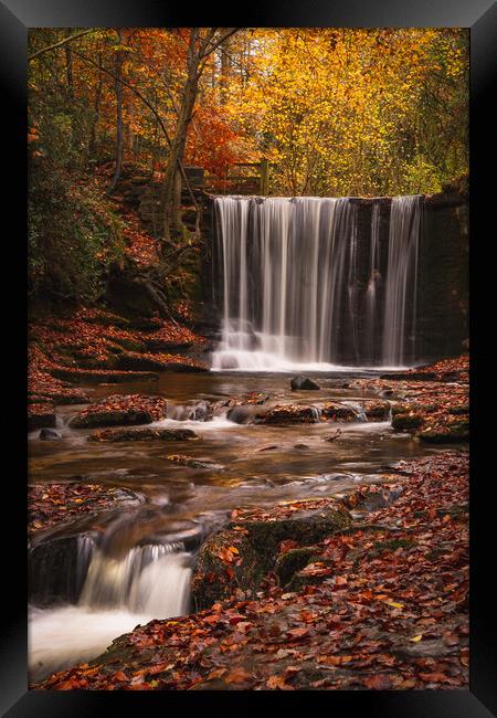 Nant Mill Waterfall Framed Print by Liam Neon