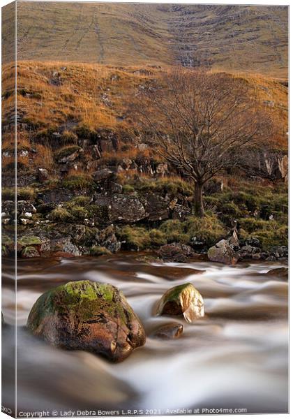 Loch Etive in Autumn Canvas Print by Lady Debra Bowers L.R.P.S