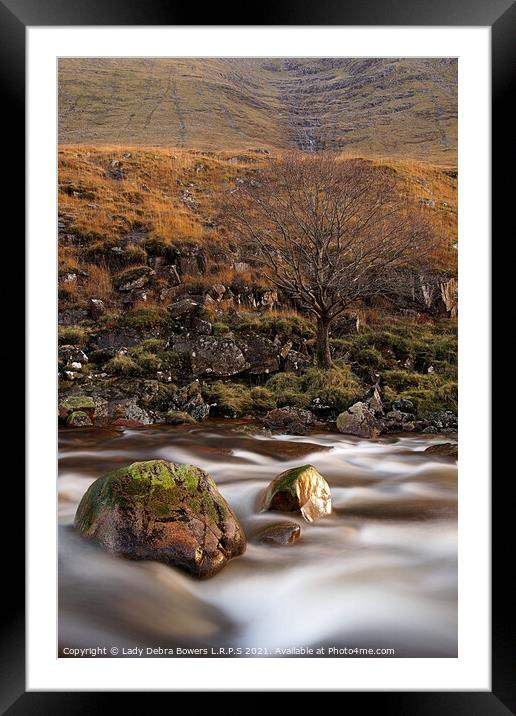 Loch Etive in Autumn Framed Mounted Print by Lady Debra Bowers L.R.P.S