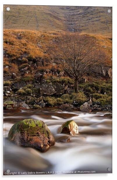 Loch Etive in Autumn Acrylic by Lady Debra Bowers L.R.P.S