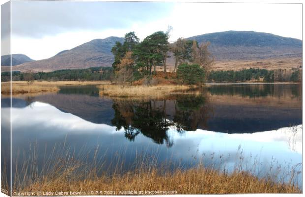 Loch Tulla reflection Canvas Print by Lady Debra Bowers L.R.P.S