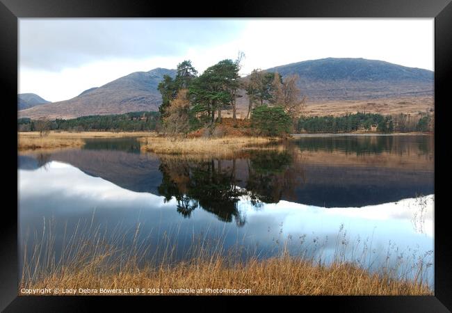 Loch Tulla reflection Framed Print by Lady Debra Bowers L.R.P.S