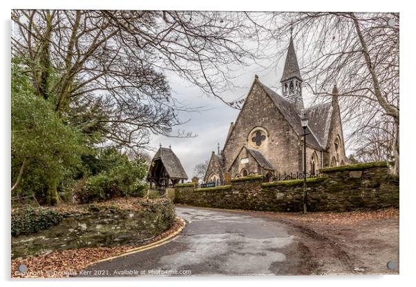 Luss Parish Church Acrylic by Douglas Kerr